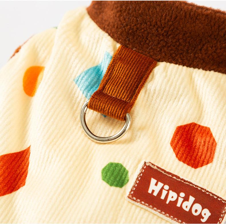 Warm corduroy princess-style cotton-padded jackets and skirts for small and medium-sized dogs in autumn and winter; Cat teddy pet dog clothes