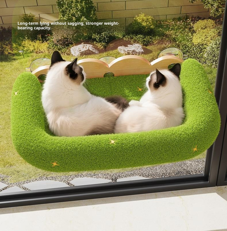 Cat home hammock cat bed; All-season climbing mat; Cat Cat solid wood hammock Window-sucking hammock