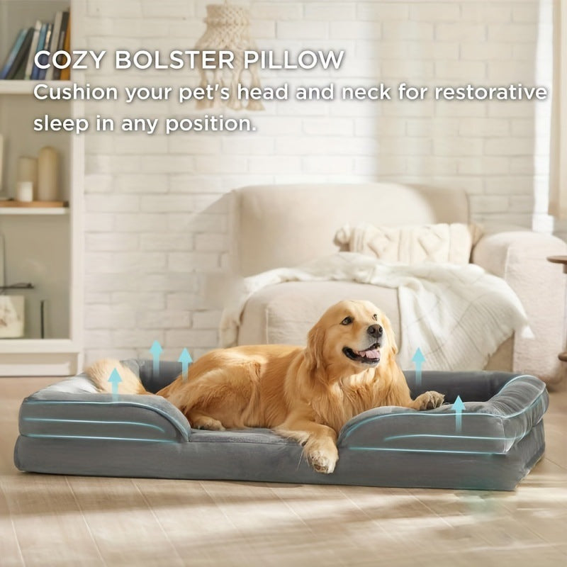 All-season suitable medium and large-sized dog kennels; Removable and washable pet sofa cushions; Dirt-resistant, waterproof and warm in autumn and winter