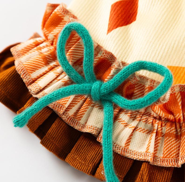 Warm corduroy princess-style cotton-padded jackets and skirts for small and medium-sized dogs in autumn and winter; Cat teddy pet dog clothes