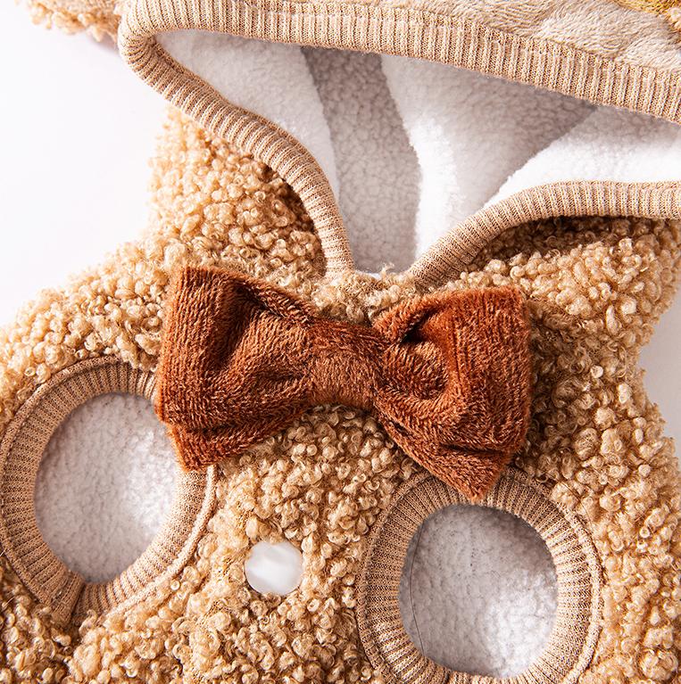 Christmas cartoon drawstring cape Sleeveless pet dog clothes for large Golden Retrievers and Labradors in autumn and winter