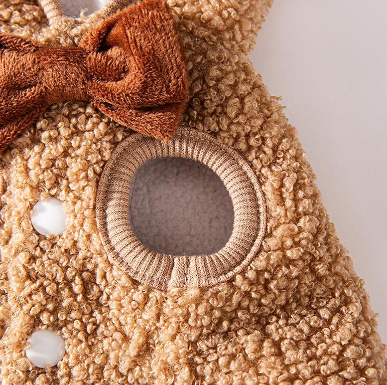 Christmas cartoon drawstring cape Sleeveless pet dog clothes for large Golden Retrievers and Labradors in autumn and winter