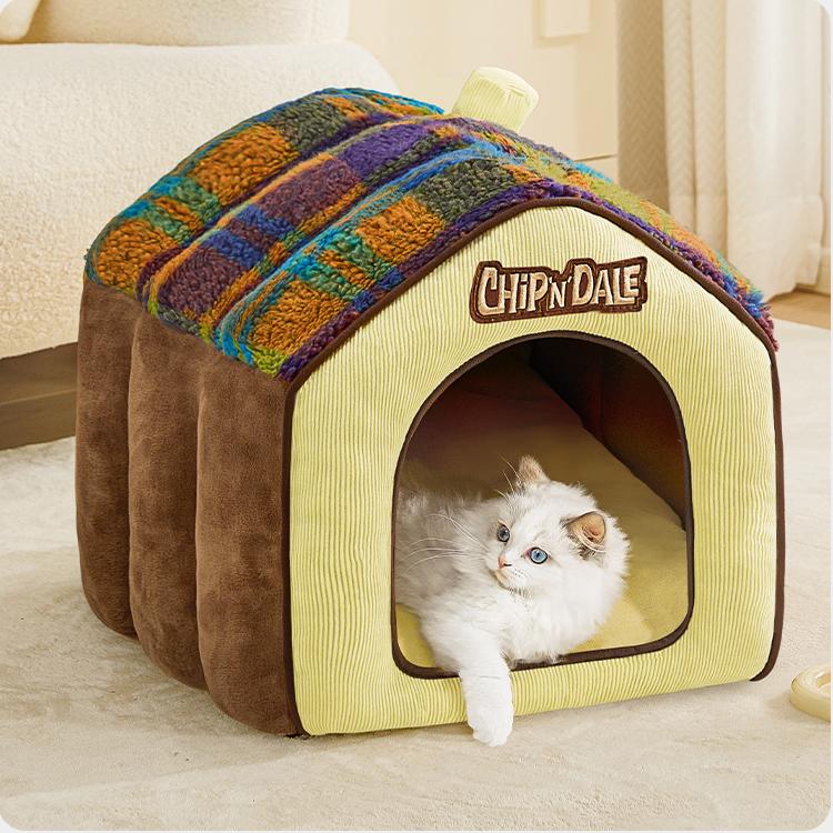Winter warm pet bed; Small and medium-sized dogs suitable for all seasons; Luxury villa cat house