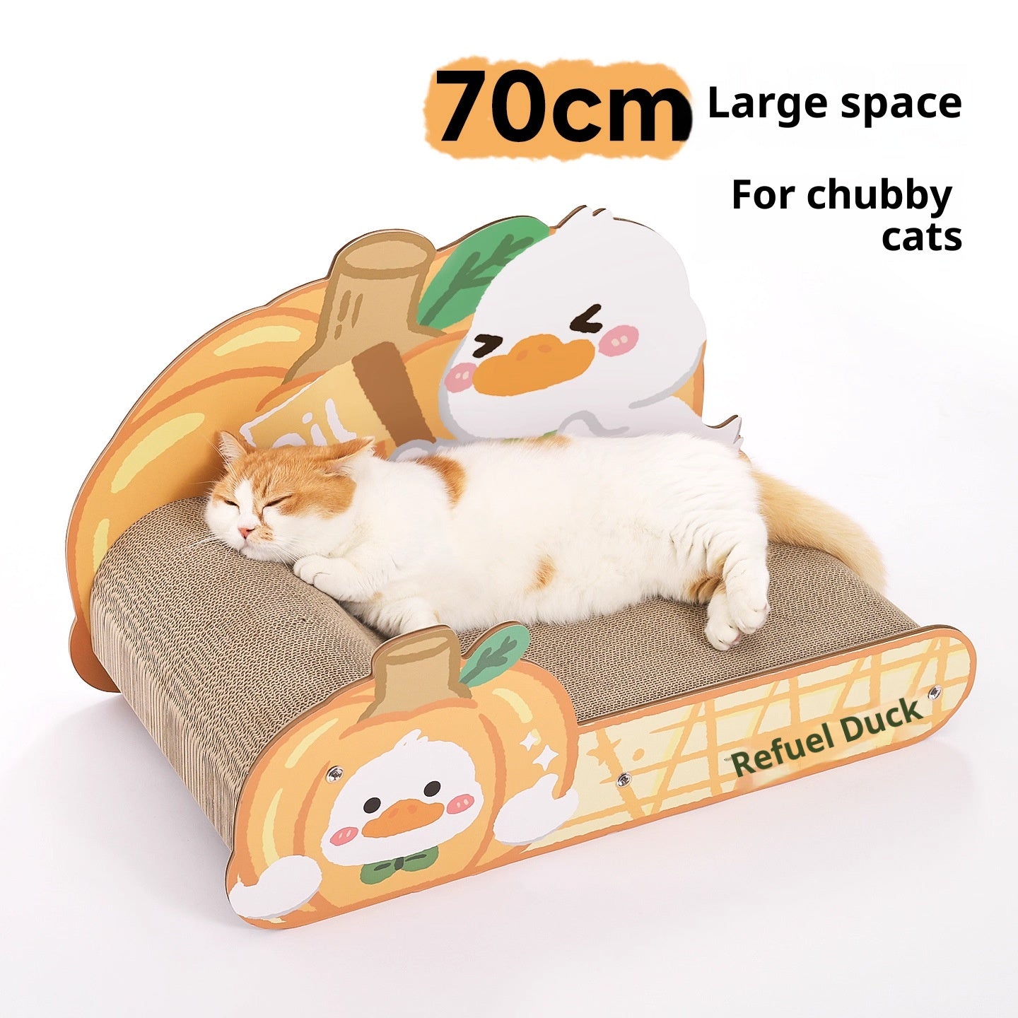 Extra-large cat scratch-board sofa; Wear-resistant and does not shed chips; Cat scratch-board corrugated paper cat bed integrated; Suitable for all seasons