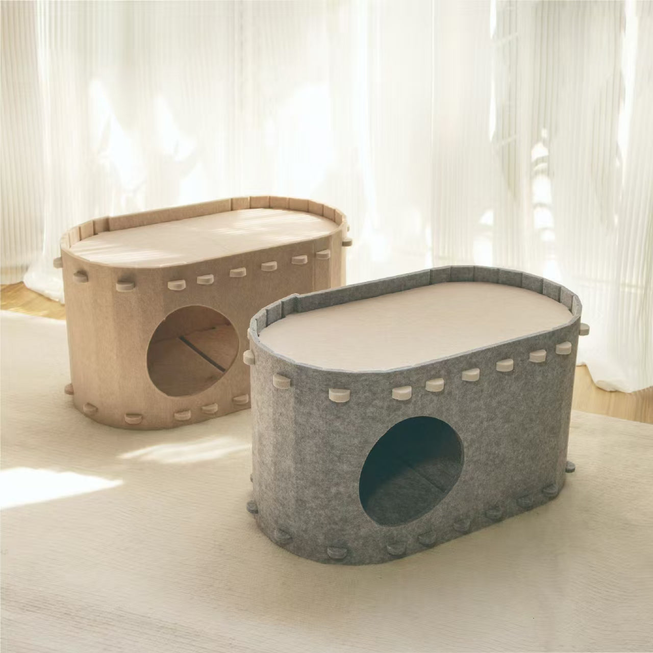 Cross border cat nest is wear-resistant, shavings resistant, scratch resistant, double-layer cat nest, universal all season anti scratch, large space felt cat nest