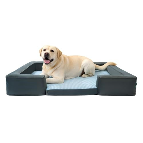 Detachable memory foam dog bed; Four-season universal cool fabric dog bed; The dog bed can be washed and disassembled in summer