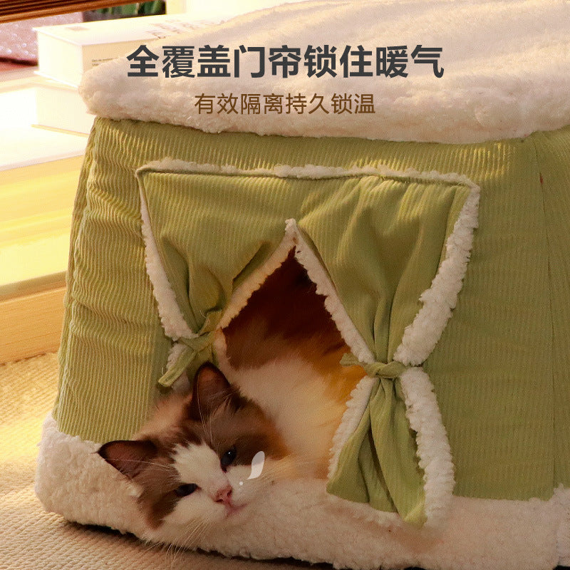 Winter warm pet beds and cat beds; Heat storage and warmth preservation Closed design Neither too hard nor too soft; Comfortable and soft; Multiple uses available all year round