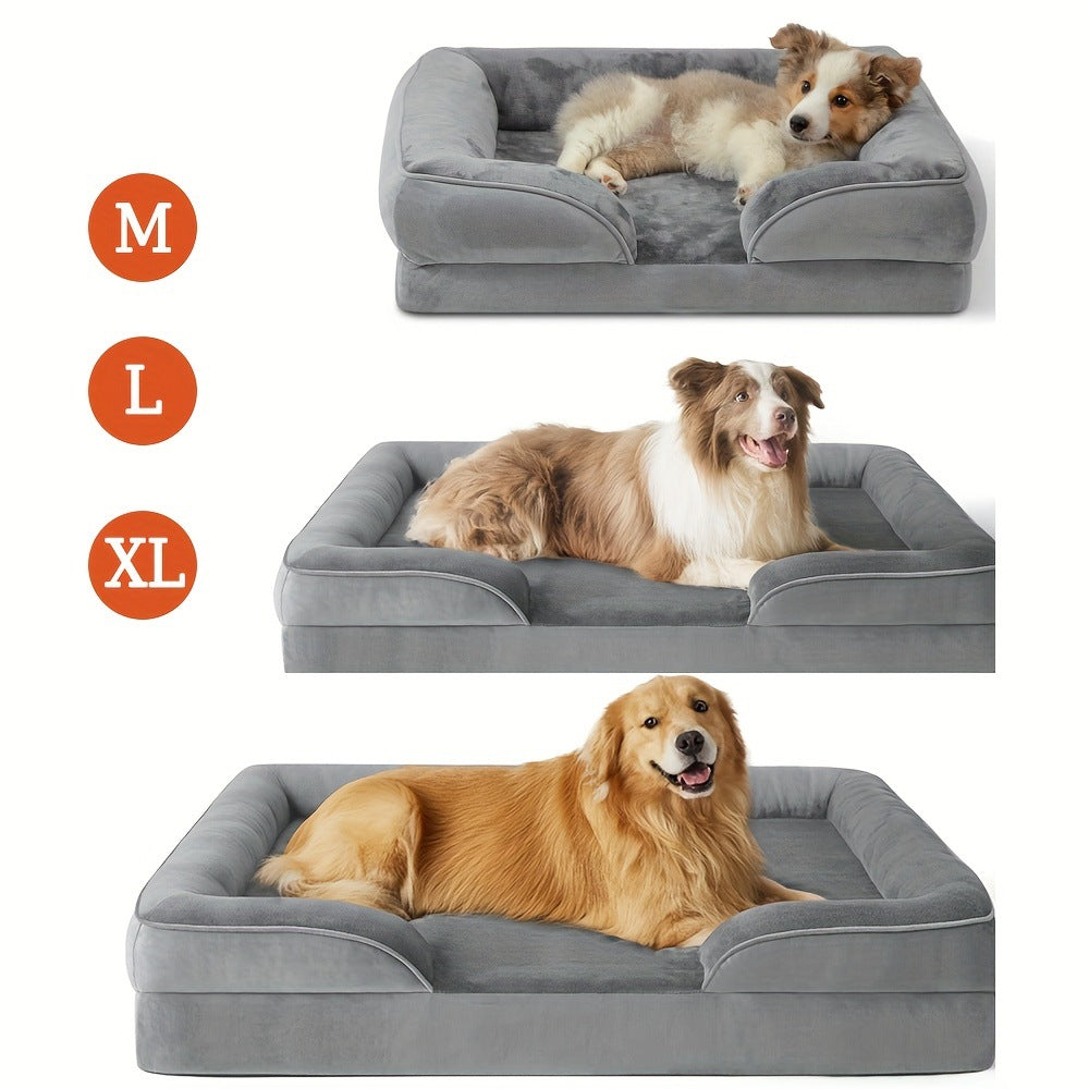All-season suitable medium and large-sized dog kennels; Removable and washable pet sofa cushions; Dirt-resistant, waterproof and warm in autumn and winter