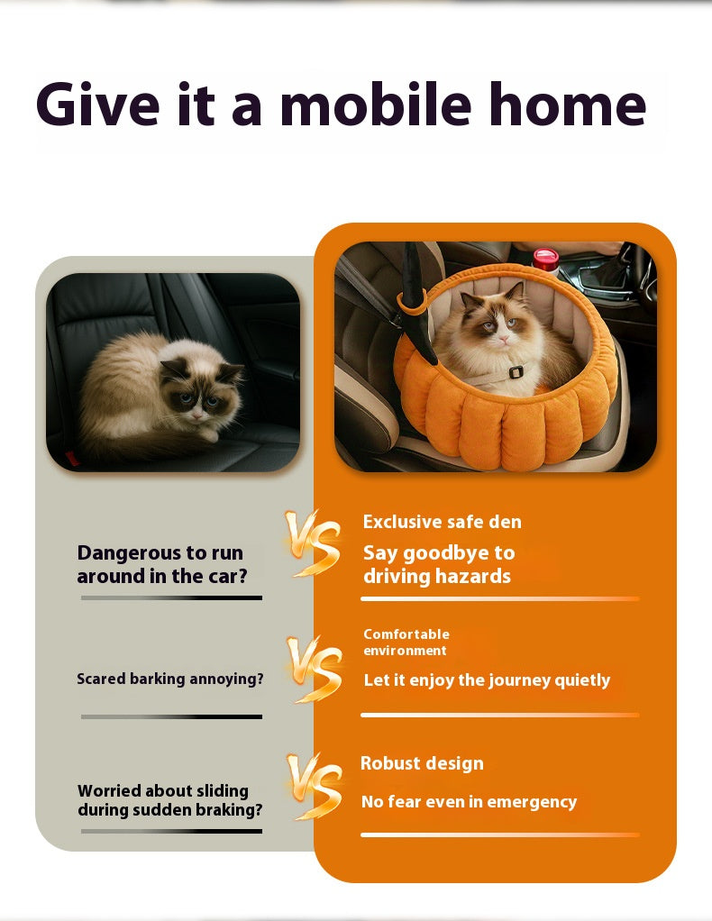 Round pumpkin-shaped pet beds, Christmas cat beds and dog beds, warm sofa bed pet pads, thickened sofa beds for cats in all seasons