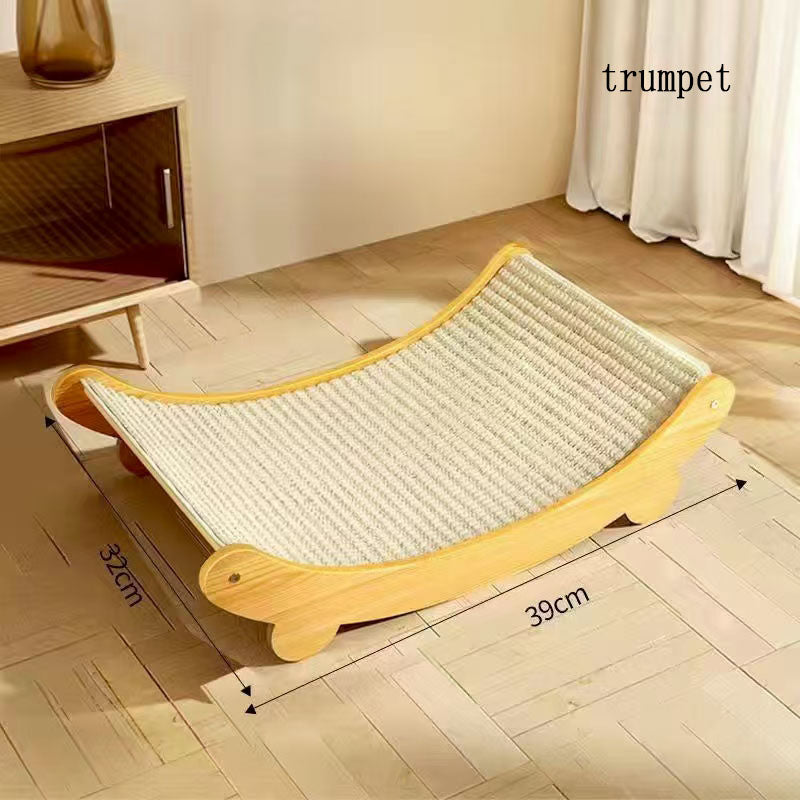 Sisal cat scratch board, wear-resistant and shavings free, large cat claw board, integrated cat nest, anti cat scratch sofa protection, scratch resistant pad