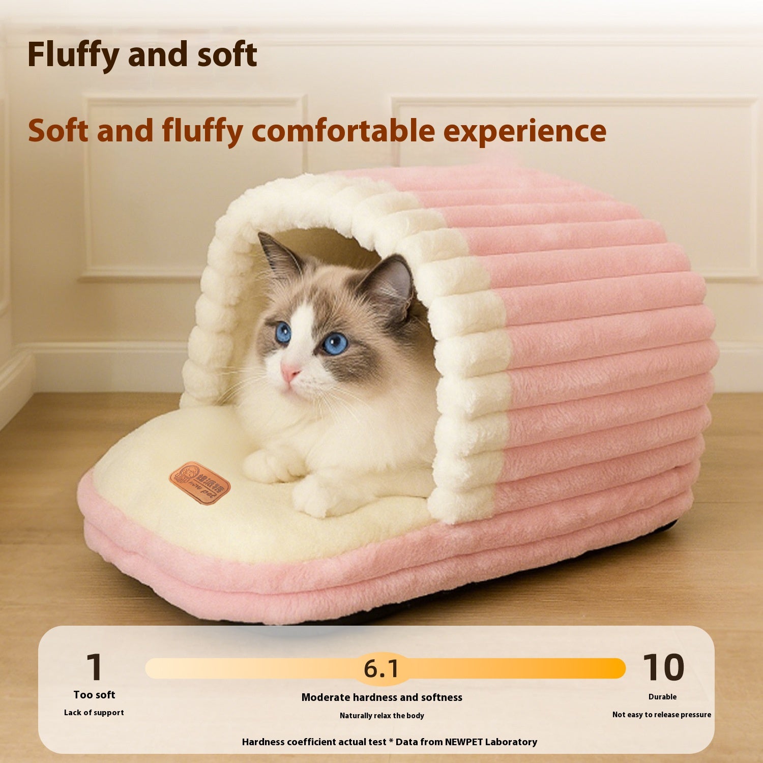 Cave pet nest; Winter warm, anti-slip, small soft and comfortable sleeping bag for dogs and cats
