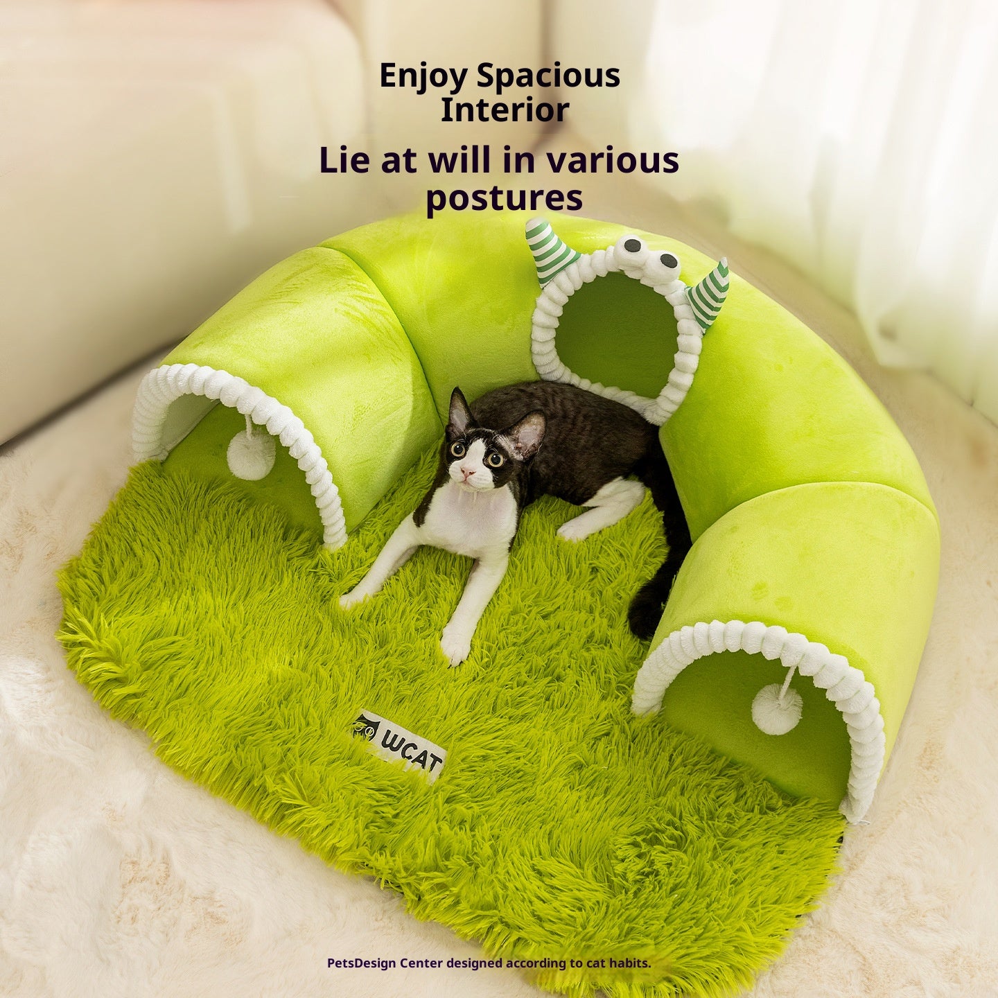 Tunnel cat bed All-season universal Cat Tunnel Detachable and washable; Drilling a hole to amuse oneself and relieve boredom; A safe cat bed that combines play and sleep