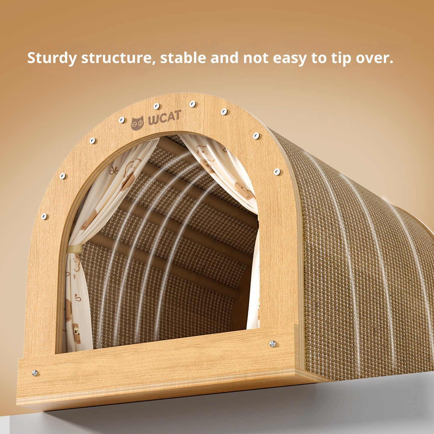 Cat arc-shaped house Cat bed sisal cat scratch board Play and sleep all-in-one pet cat toy cat scratcher