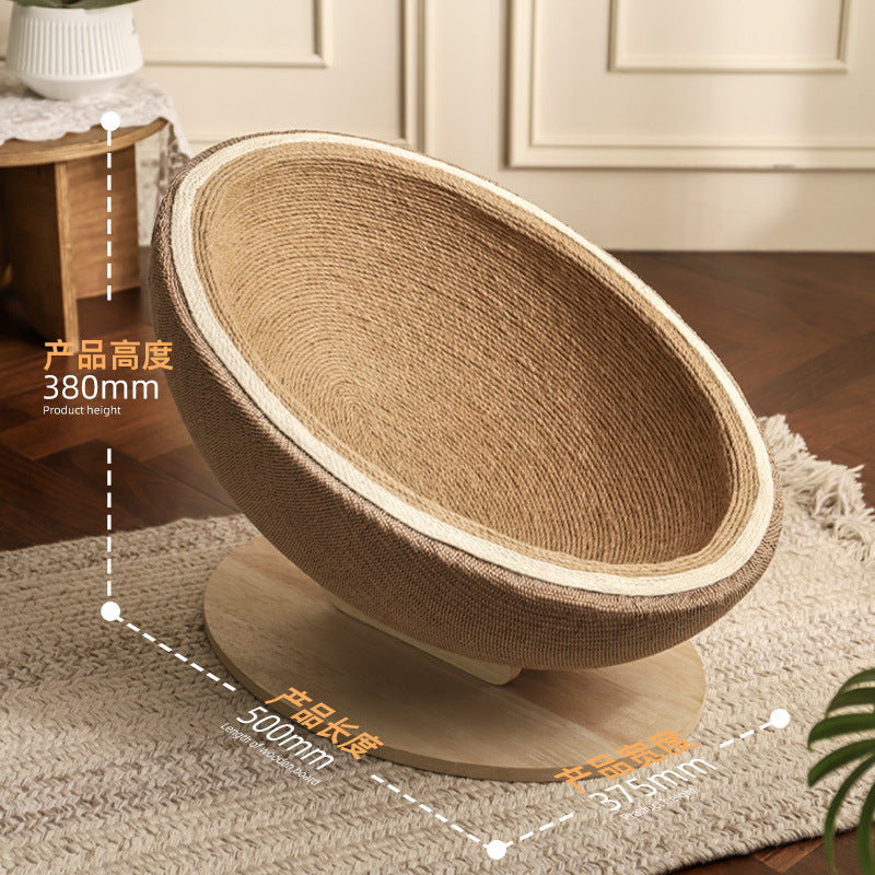 Indoor hemp rope cat scratchers and cat beds integrated. Large-sized cats, scratching cats, ball scratching cats, basin scratching cats toys