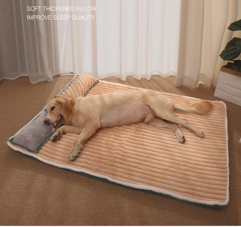 Sleeping pads for dogs and cats; Winter warm dog bed pillow; Tear-resistant mattress Pet floor mat Large dog kennels