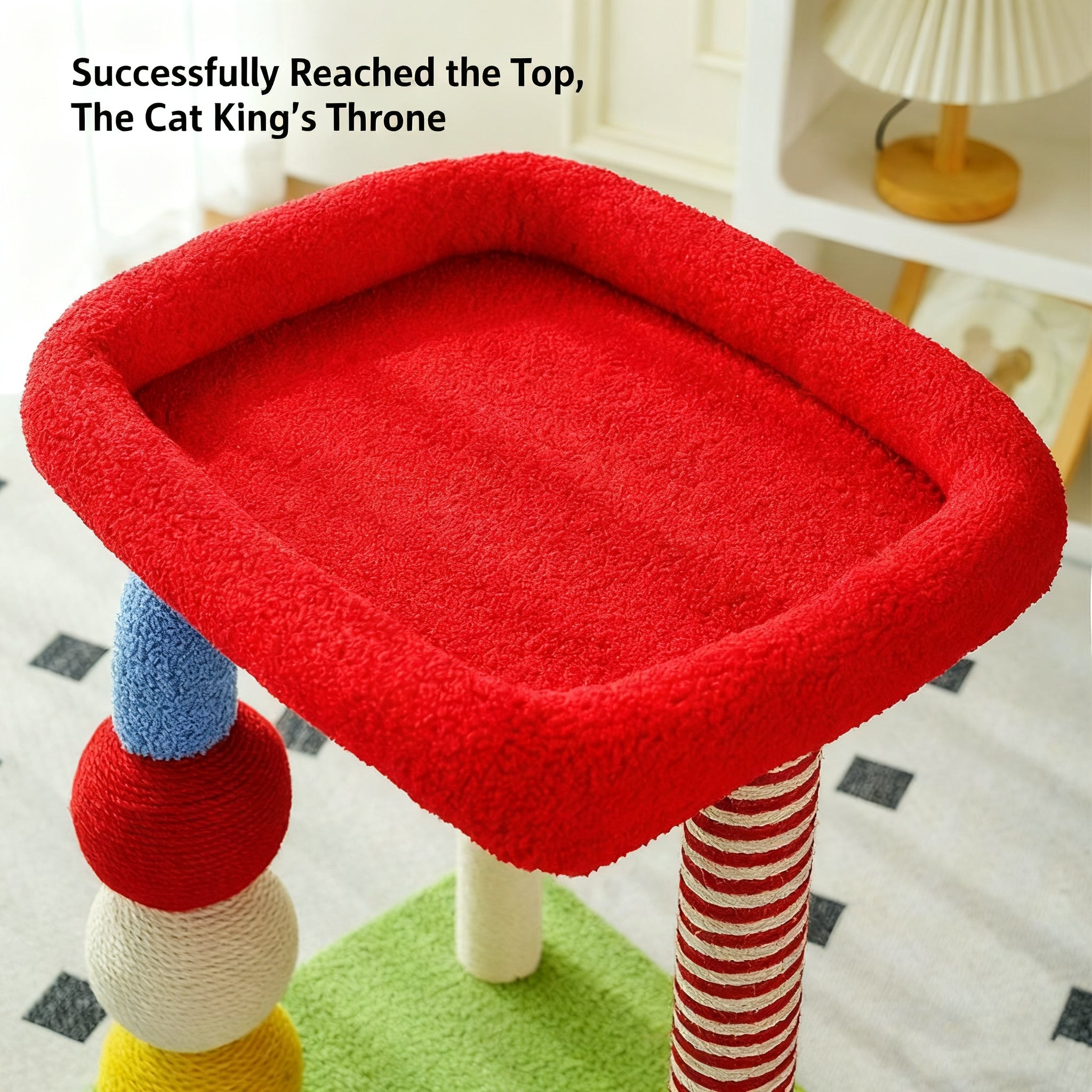 Colorful U-shaped cat climbing frame Multi-level diving platform Wear-resistant and scratch-resistant cat scratch plate; Scratching the climbing frame; Cat toys; Suitable for cats of all body types