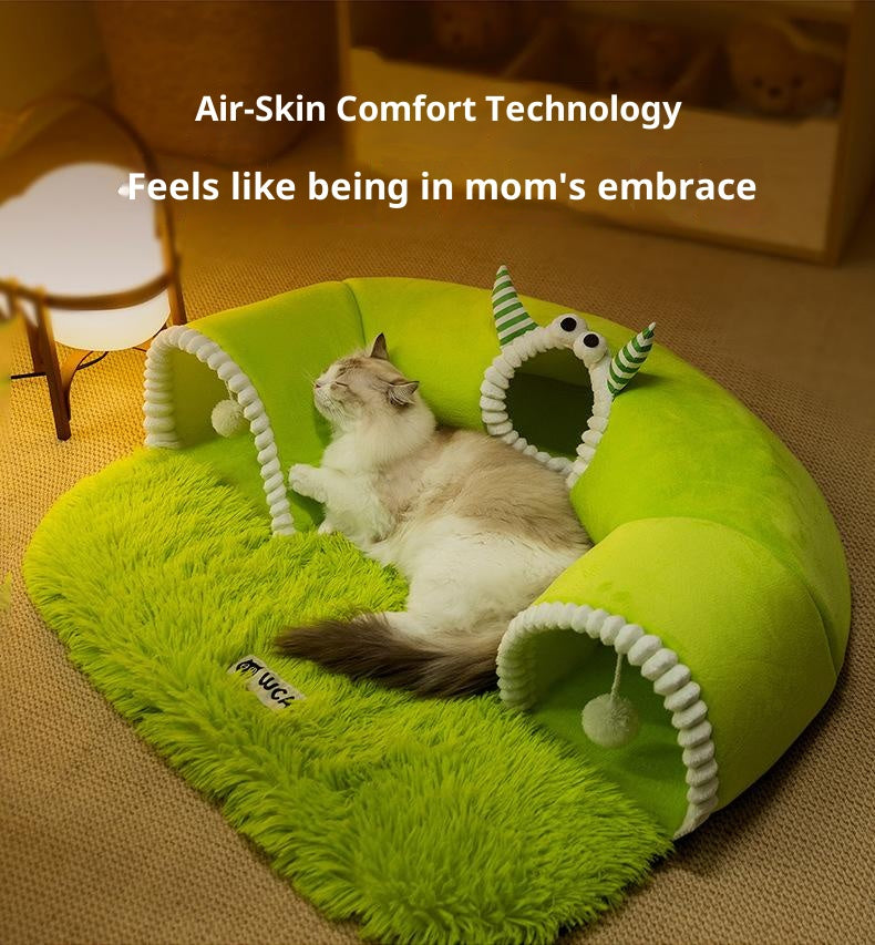 Tunnel cat bed All-season universal Cat Tunnel Detachable and washable; Drilling a hole to amuse oneself and relieve boredom; A safe cat bed that combines play and sleep