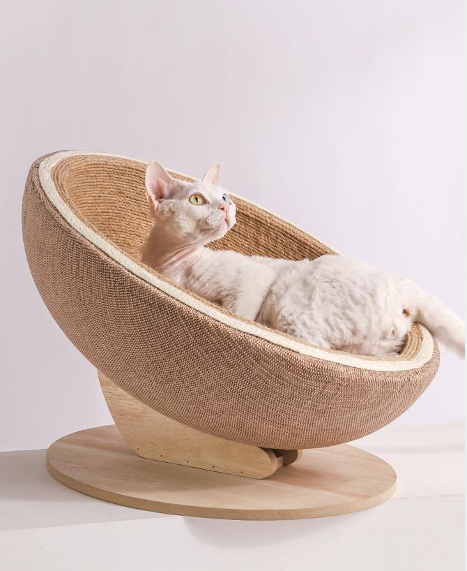 Indoor hemp rope cat scratchers and cat beds integrated. Large-sized cats, scratching cats, ball scratching cats, basin scratching cats toys