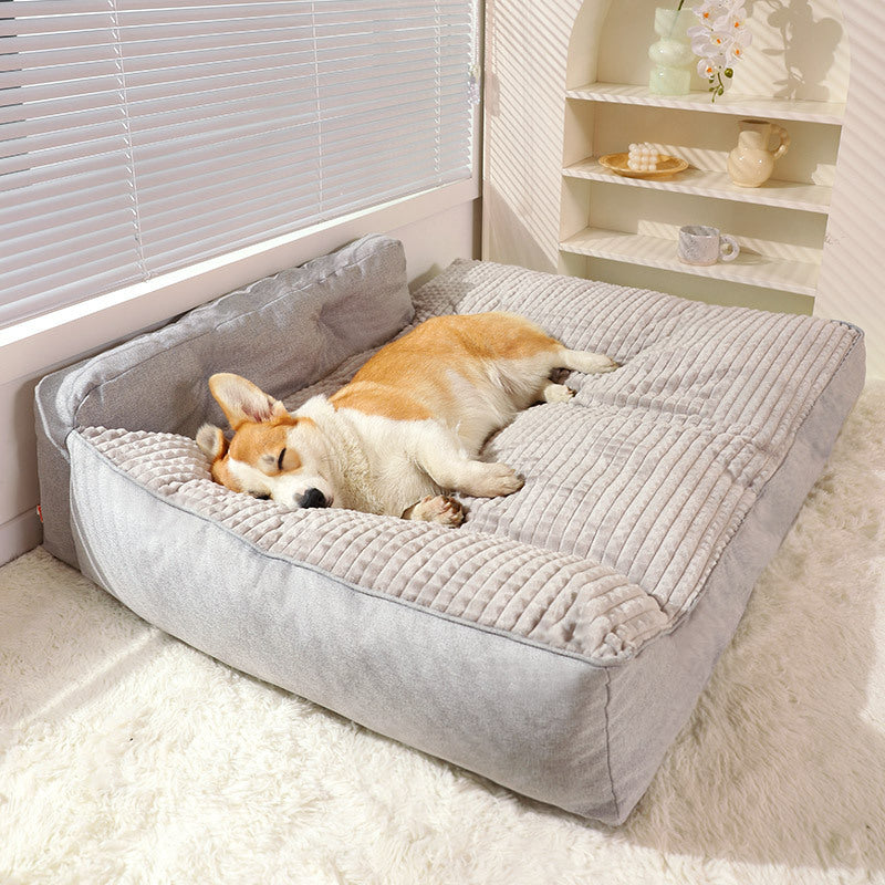 All-season universal large dog sleeping pad, thickened and enlarged, detachable and washable cat and dog pet bed