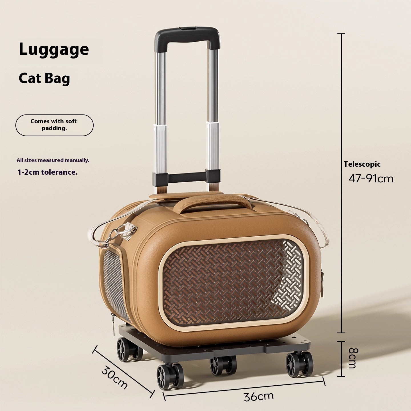 Multi-functional portable pet bag The cat bag is portable for going out. Large-capacity cat hand-held suitcase with pet handle