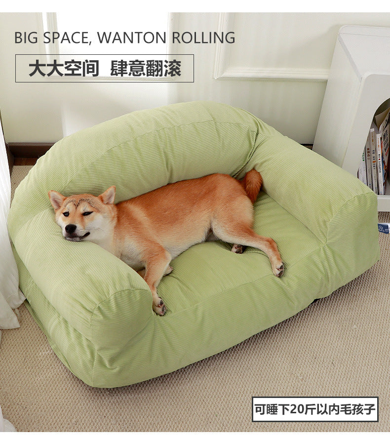 Winter warm pet sofa All-season cat and dog bed; Detachable and washable pet bed; Pet supplies