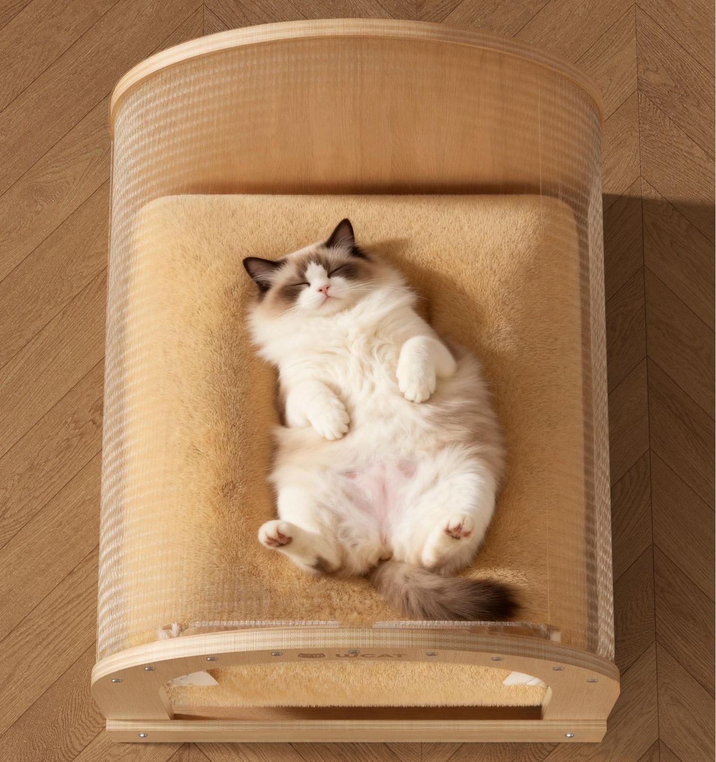 Cat arc-shaped house Cat bed sisal cat scratch board Play and sleep all-in-one pet cat toy cat scratcher