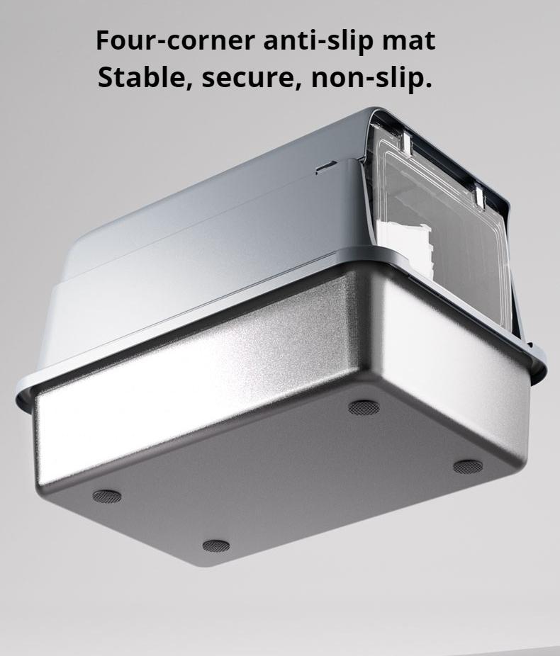 Square stainless steel cat litter box; Large-space dirt-resistant and wear-resistant cat toilet; Closed cat litter box pet supplies