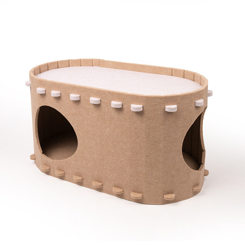 Cross border cat nest is wear-resistant, shavings resistant, scratch resistant, double-layer cat nest, universal all season anti scratch, large space felt cat nest