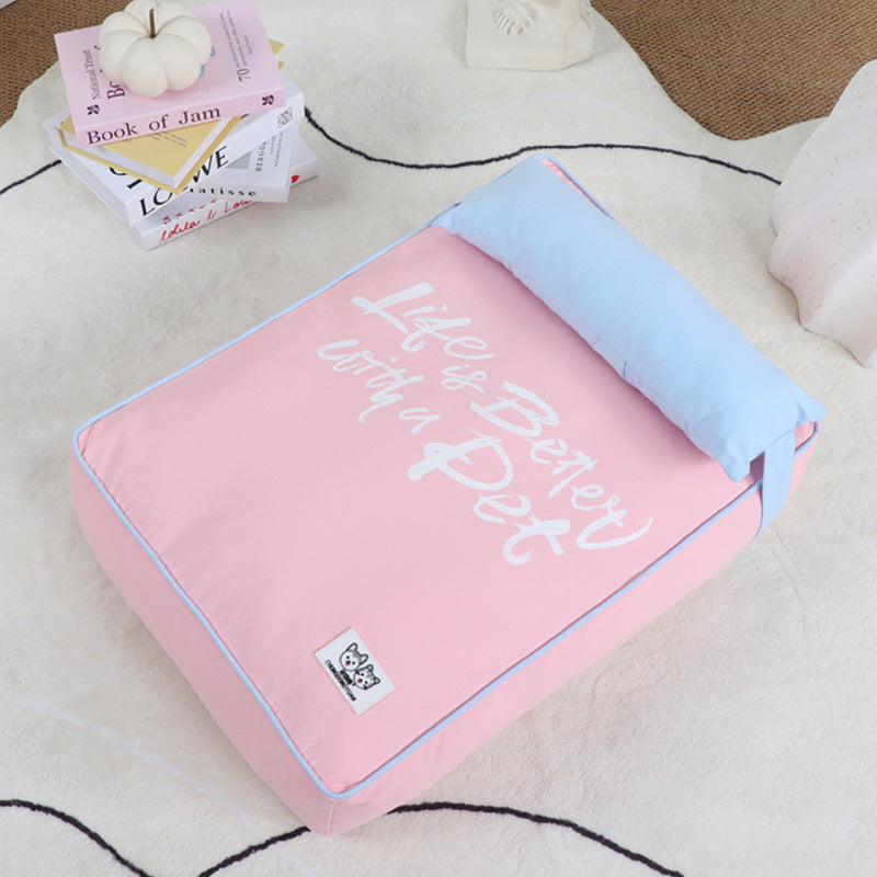 Pet dog bed mat All-season sofa cushion; Detachable and washable; Small and medium-sized dog and cat beds, puppy beds