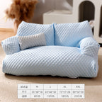 Ice Silk breathable pet sofa bed Suitable for all seasons; Detachable and washable cat beds and dog beds; Cool, breathable, soft and comfortable