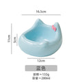 Ceramic pet feeding bowl; It can hold pet food and water. Ceramic products are heavy and not easy to be knocked over. A pet food bowl with a raised neck guard at the bottom