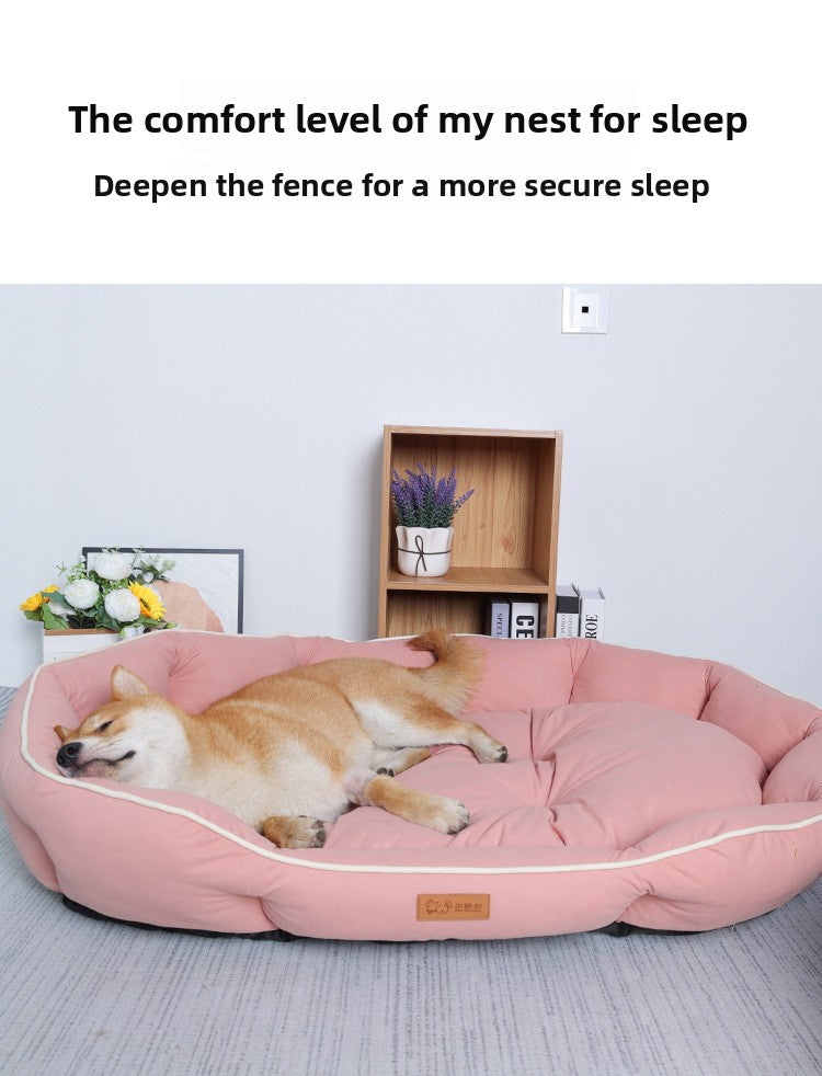 Dog Bed All-Season Pet Bed Non-Slip Pet Mat Medium Dog Yuanbao Shape Dog Mat Dog Bed Pet Mat