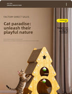 Christmas Tree Cat Scratching Board Cat Toy Corrugated Paper Cat Nest Wear-Resistant Cat Toy Cat Claw Board Non-Shedding All-Season Universal