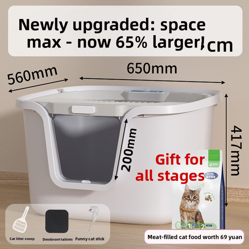 Cat Litter Box Fully Enclosed Deodorizing Cat Litter Scoop Top Entry Pmax Space Cat Litter Tray Cat Toilet Cat Supplies