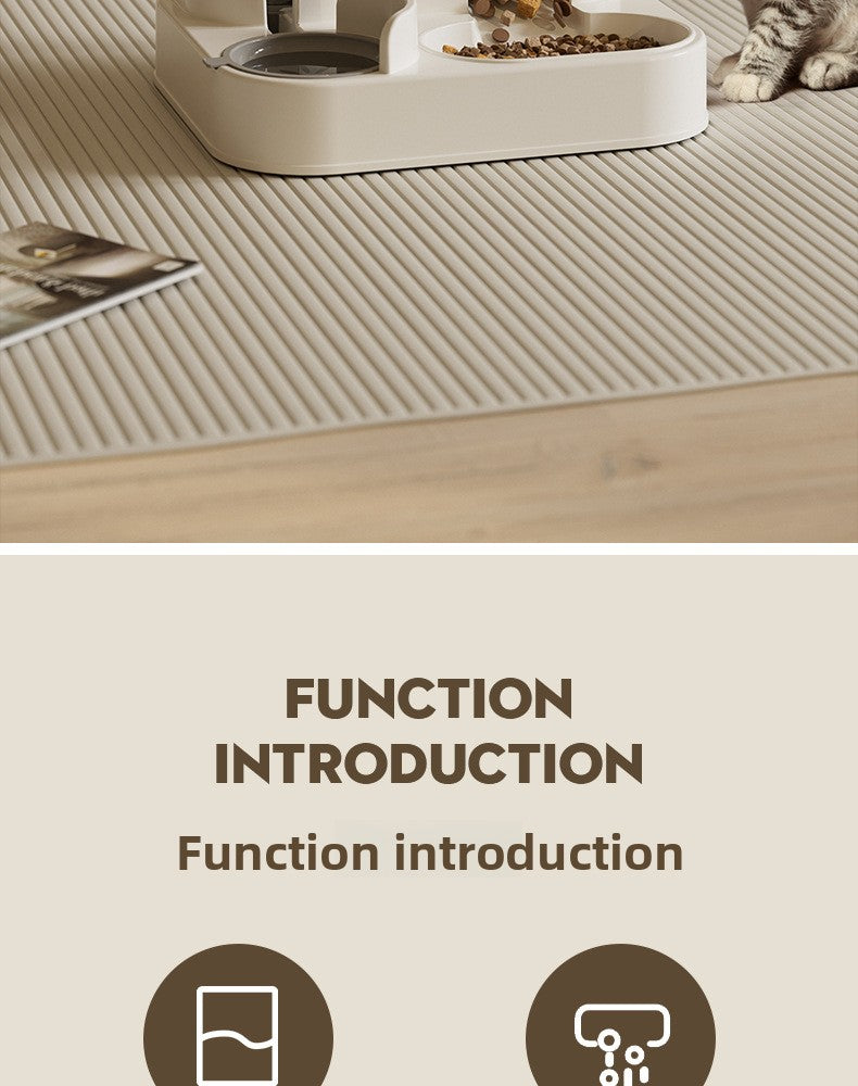 New Automatic Cat Feeder Dog Bowl Pet Bowl Cat Basin 2-in-1 Water Dispenser Cat Bowl Pet Supplies Cross-border