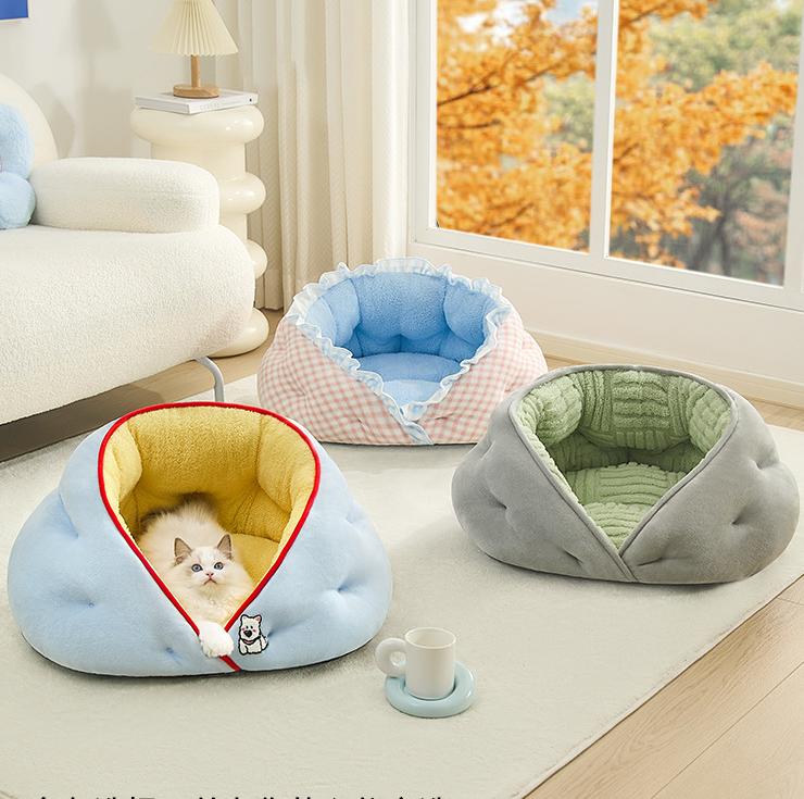 Semi-enclosed InS-style pet bed; Cats sleep in cat beds. All-season pet bed; Dog mat sofa, princess bed, cat bed
