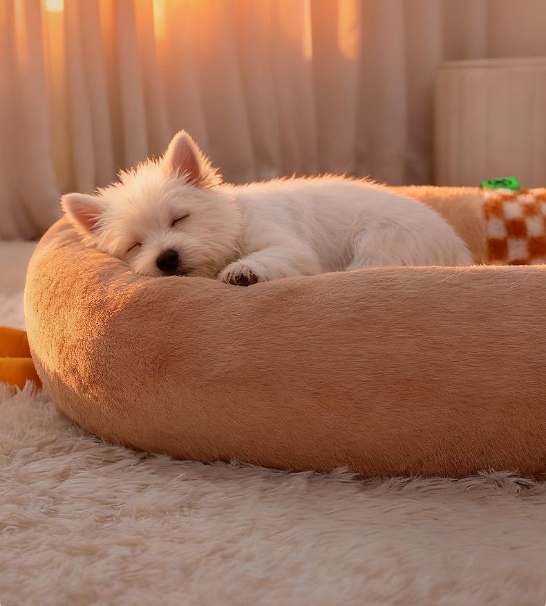 Arc-shaped dog kennel Warm pet bed for autumn and winter Sleeping dog MATS for medium and large-sized dogs; Cat bed and dog mat