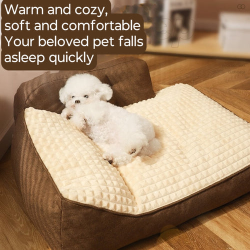 All-season universal large dog sleeping pad, thickened and enlarged, detachable and washable cat and dog pet bed