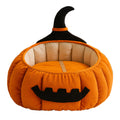 Round pumpkin-shaped pet beds, Christmas cat beds and dog beds, warm sofa bed pet pads, thickened sofa beds for cats in all seasons