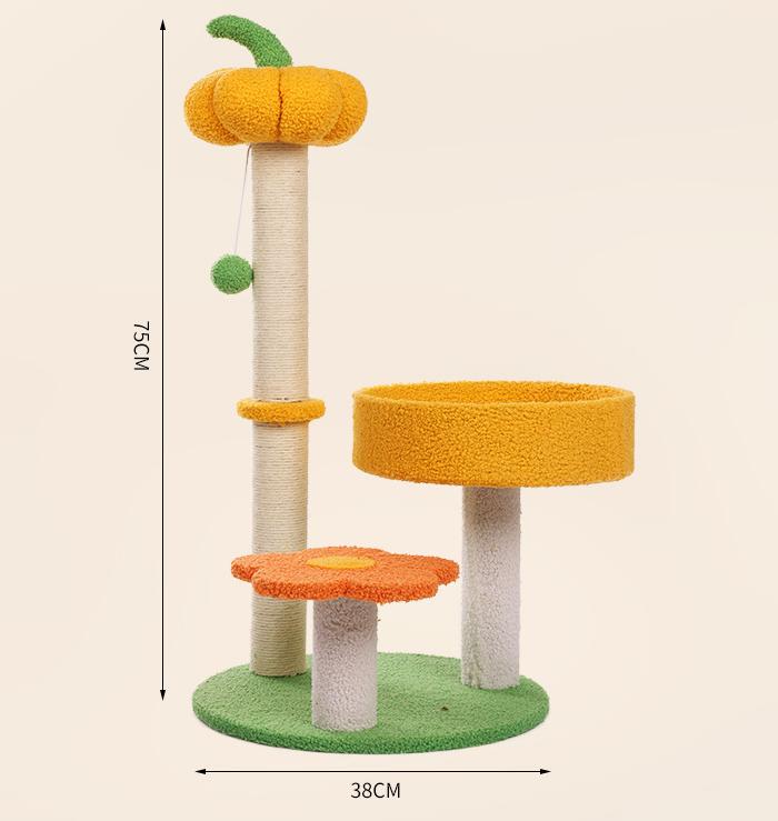 Cat climbing frame, cat bed, pumpkin style Jumping platform cat scratcher, small cat scratcher board Pet cat toys