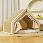 Tent cat scratcher cat bed Four-season Universal Cat Villa Cat House Semi-enclosed cat scratch board, non-shedding sisal cat tent