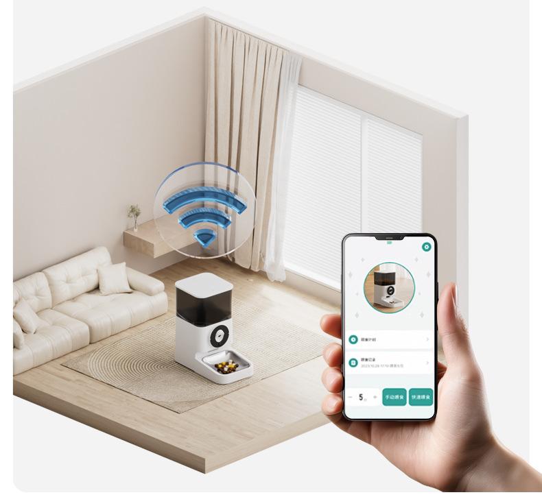 Intelligent pet feeder; Fully automatic feeding machine Moisture-proof integrated cat feeder