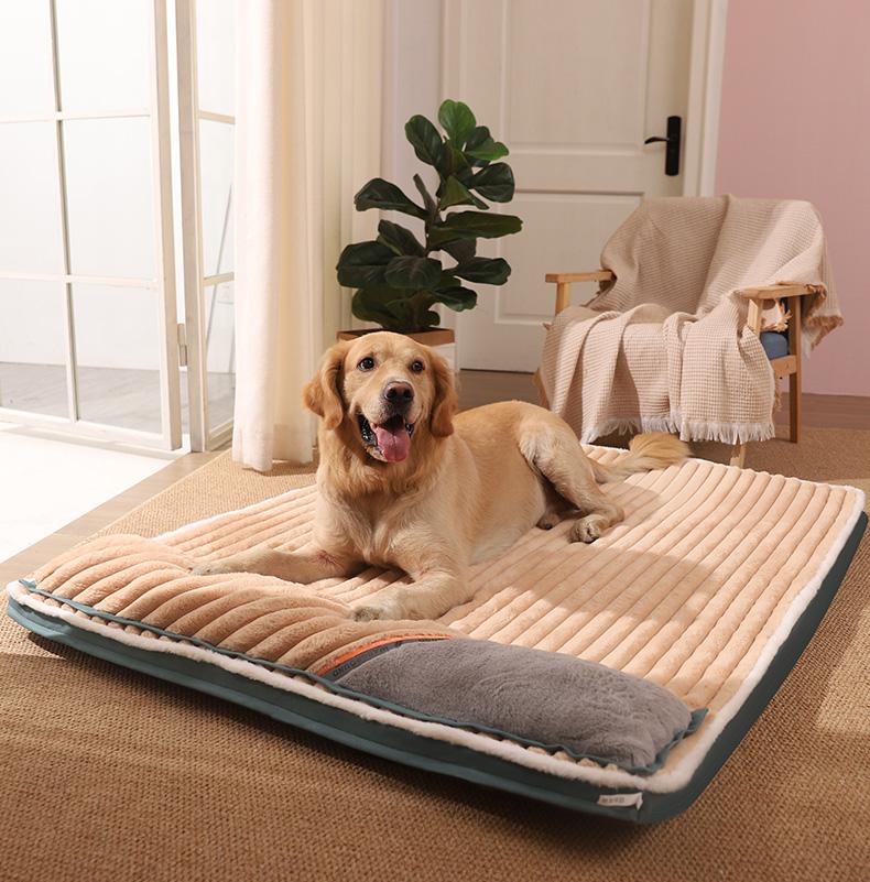 Sleeping pads for dogs and cats; Winter warm dog bed pillow; Tear-resistant mattress Pet floor mat Large dog kennels