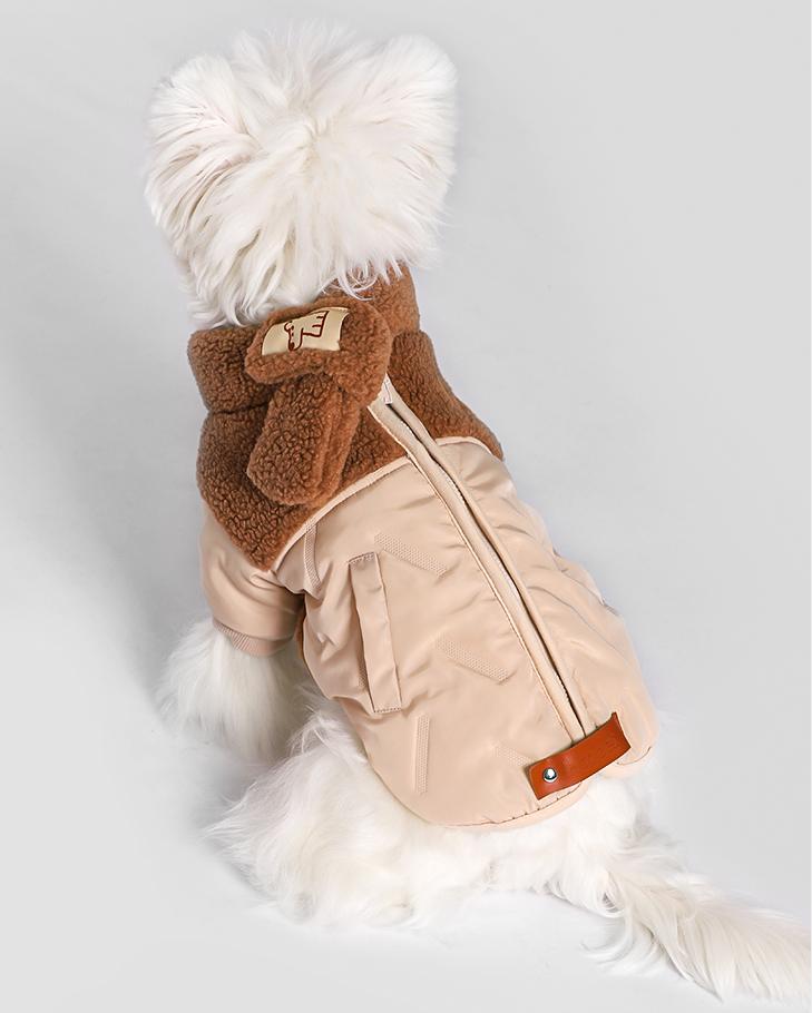 Dog autumn and winter cotton-padded jacket; Ultrasonic quilted cotton clothing Anti-shedding and warm clothes for puppies and kittens when they go out