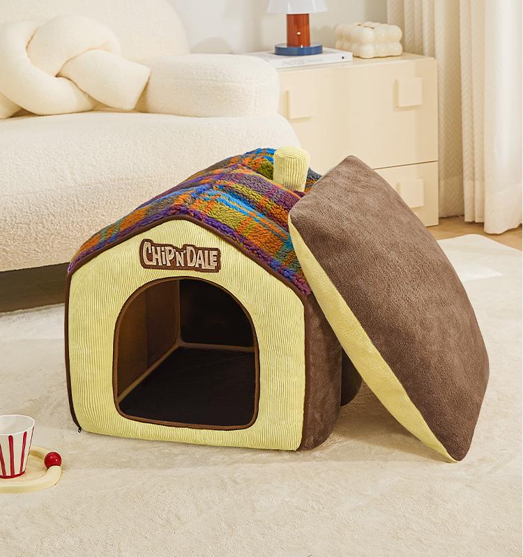 Winter warm pet bed; Small and medium-sized dogs suitable for all seasons; Luxury villa cat house