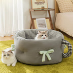 "Giant Teacup Pet Bed" Cat bed: Warm and thickened teacup bed for autumn and winter. Deep sleep doghouse Korean version Teddy Bichon pet bed for small and medium-sized dogs