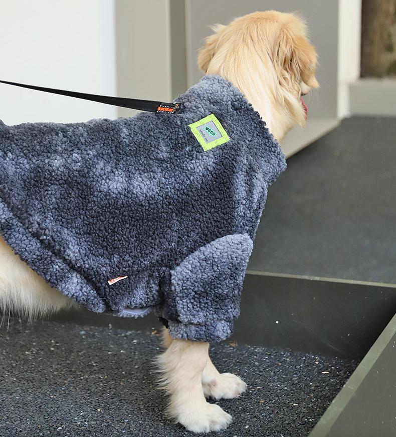 Tie-dyed style dog clothes for autumn and winter; Autumn and winter clothing for large dogs; Fashionable and warm