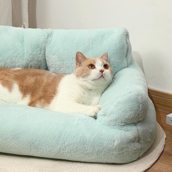 Plush sofa pet bed; Cat bed, large cat bed, pet bed; Cat sofa Winter warm dog and pet bed supplies