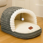 Cave pet nest; Winter warm, anti-slip, small soft and comfortable sleeping bag for dogs and cats