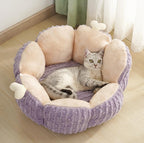 Cactus-shaped pet bed; Semi-enclosed kitten bed mat for winter warmth; Washable shaped cat beds and dog beds